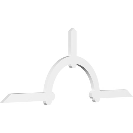 Ekena Millwork Ericson Architectural Grade PVC Gable Bracket, 96"W x 36"H x 2"D x 4"F, 9/12 Pitch GBP096X36X0204ERI00